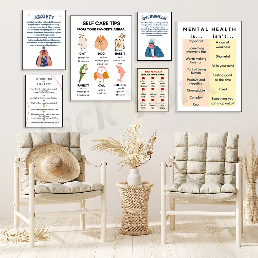 디지털 포스터, 자기 사랑, 셀프 케어 프린트, 건강  - Health Wellness Poster 리뷰 및 가격
