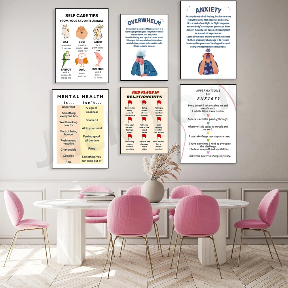 디지털 포스터, 자기 사랑, 셀프 케어 프린트, 건강  - Health Wellness Poster 리뷰 및 가격
